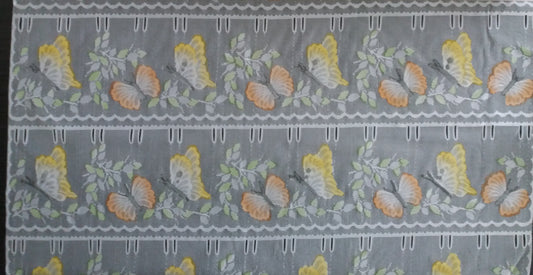 Rideau modulable coloré 90 cm de largeur motif Papillon jaune