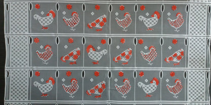 Rideau modulable coloré 90 cm de largeur motif Picorette