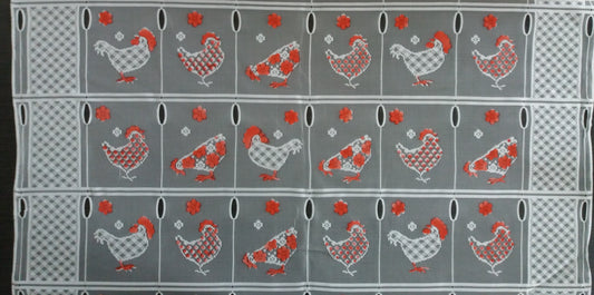 Rideau modulable coloré 90 cm de largeur motif Picorette