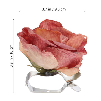 "Rose artificiali con clip creative in metallo