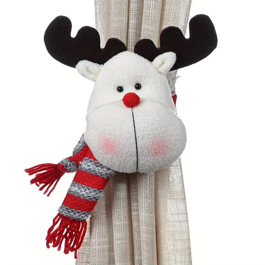 Sciarpa di peluche con renne festose