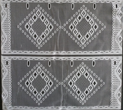 Tenda modulare bianca di 45 cm di larghezza con motivo Calisson