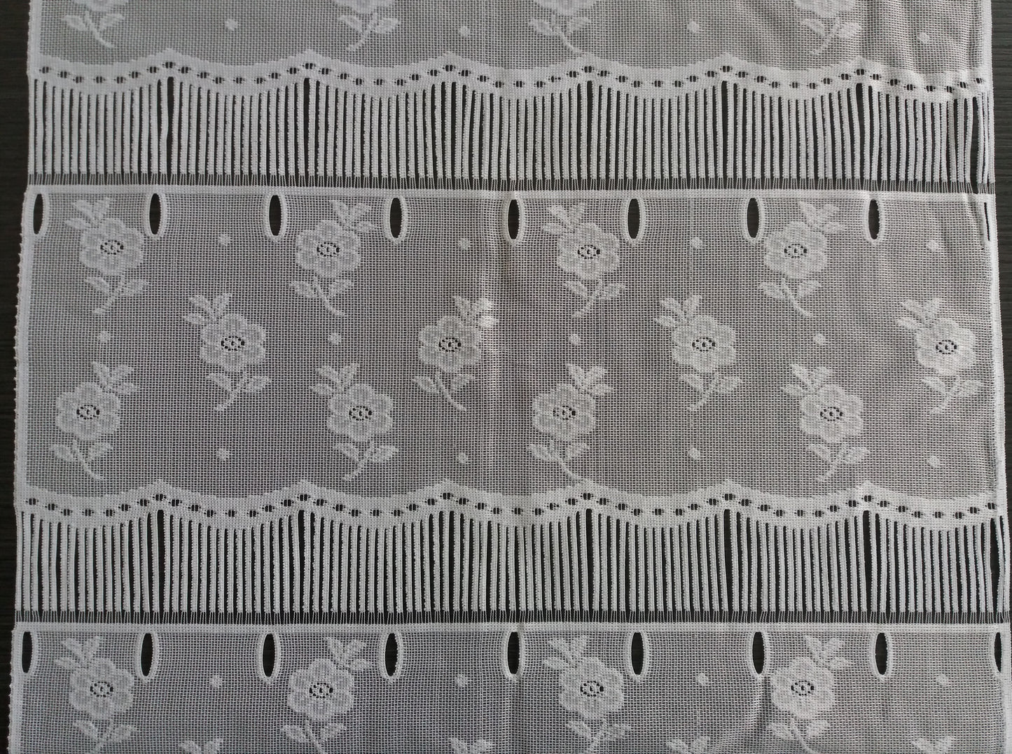 Tenda modulare bianca, larghezza 45 cm, motivo Floralis