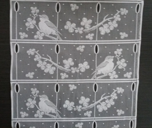 Tenda modulare bianca, larghezza 45 cm, motivo Mesange