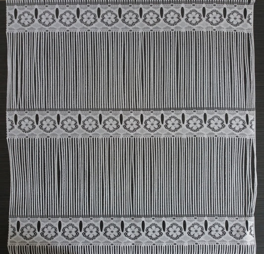 Tenda modulare bianca con motivo Olga, larghezza 45 cm