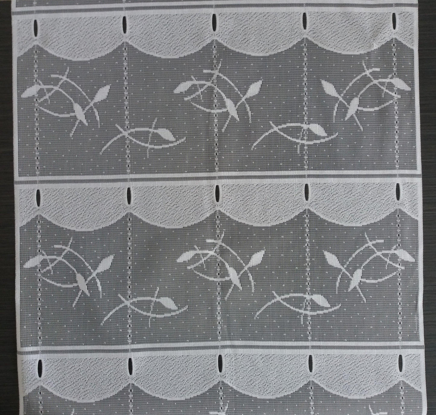 Tenda modulare bianca di 45 cm di larghezza con motivo a giunchi