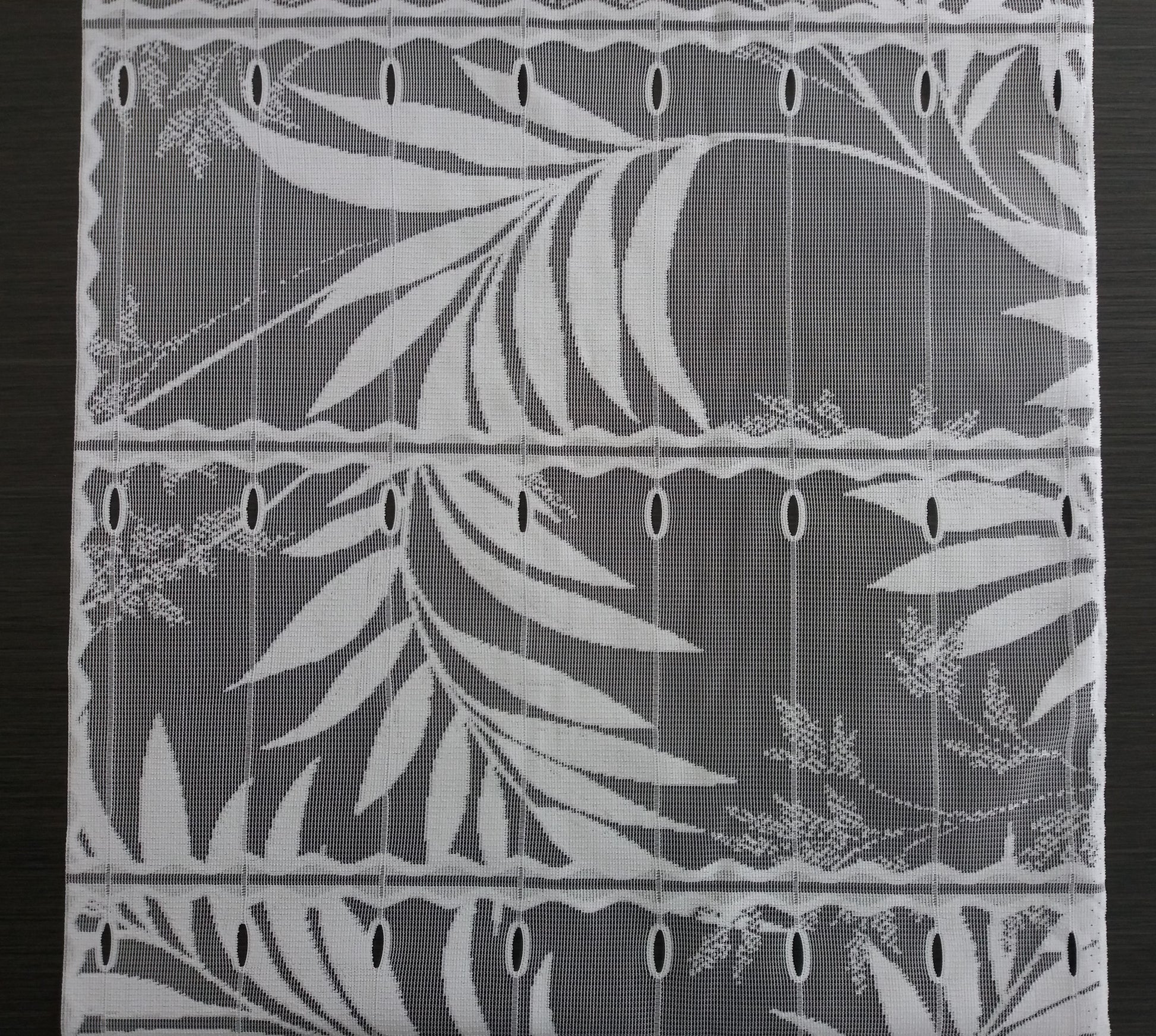 Tenda schermata bianca con motivo a bambù