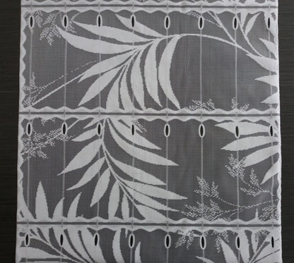 Tenda schermata bianca con motivo a bambù