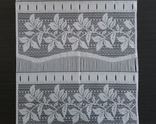 Tenda schermata bianca con motivo fogliame