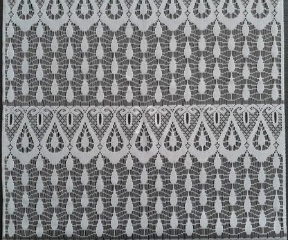 Tenda bianca con motivo Gouttes (Zoom)