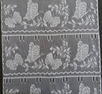 Tenda paravento bianca con motivo Papillone (Zoom)