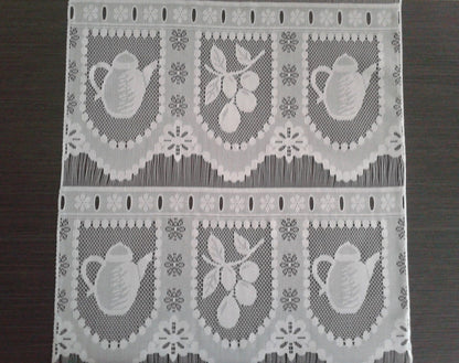 Tenda bianca con motivo Teiera