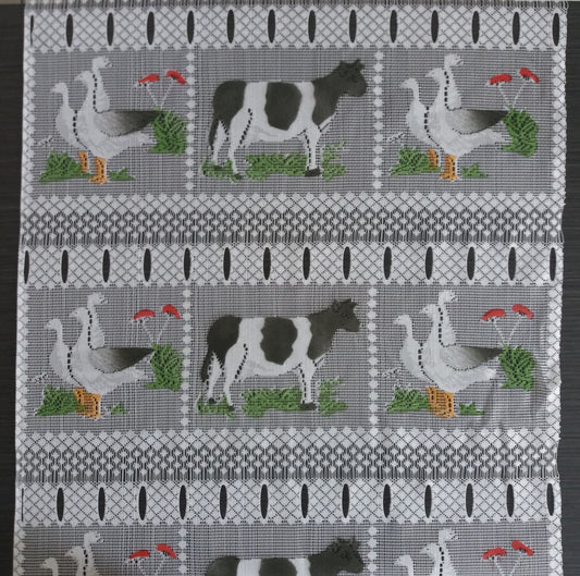 Tenda colorata modulare larga 45 cm con motivo Paturage