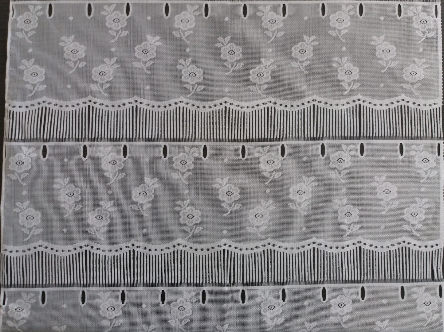 Tenda modulare bianca, larghezza 60 cm, motivo Floralis