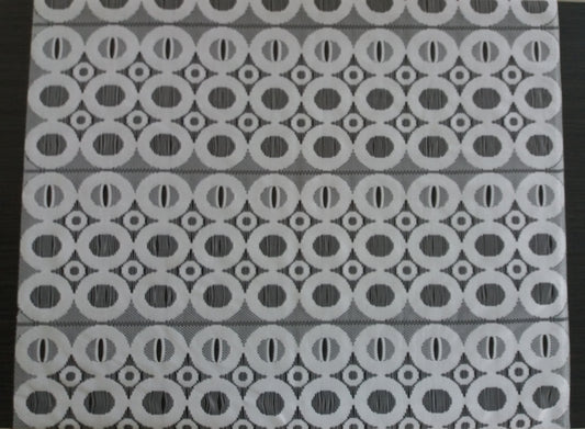 Tenda privacy con motivo a cerchi bianchi