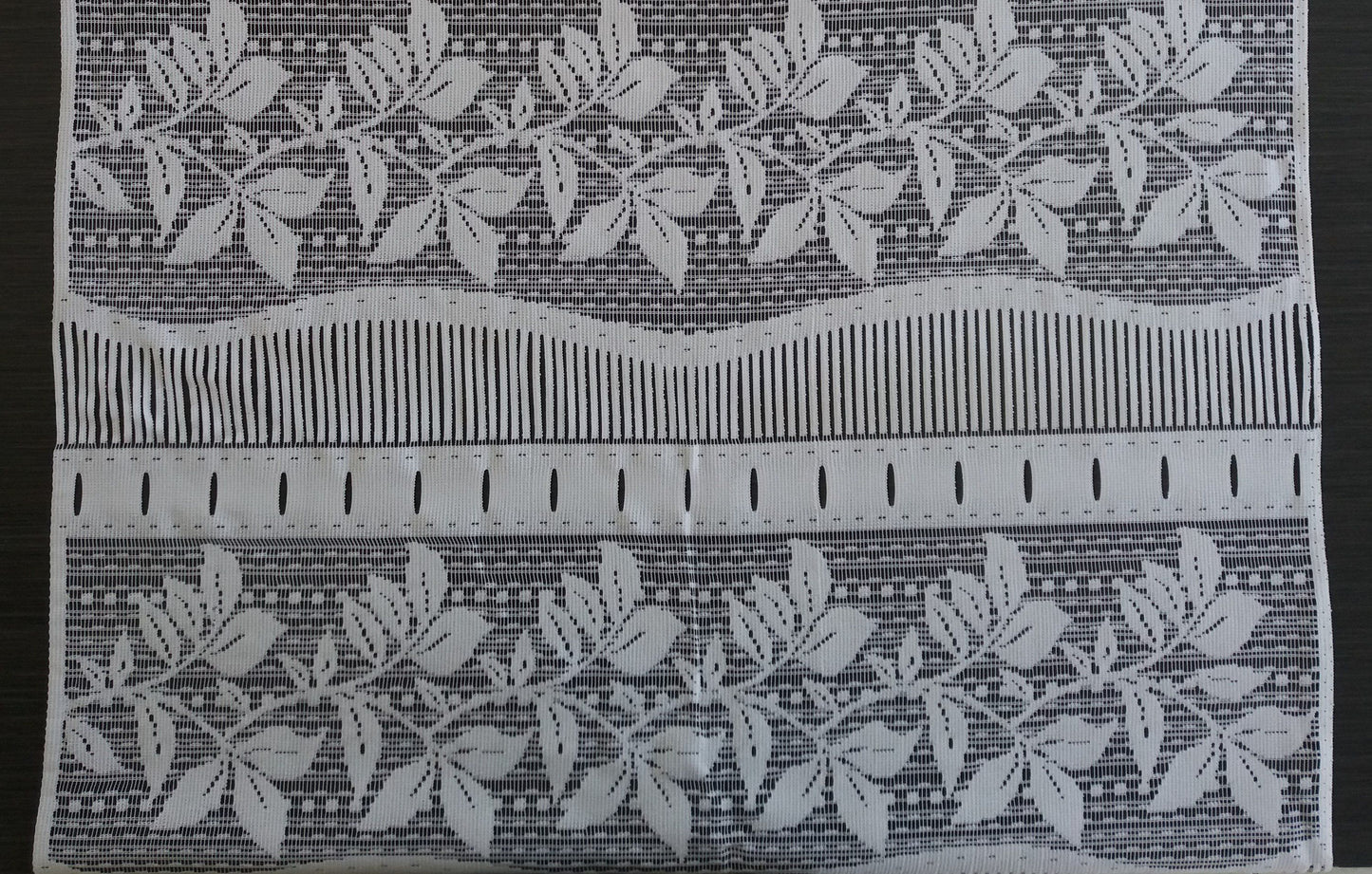 Tenda privacy con motivo a foglie bianche