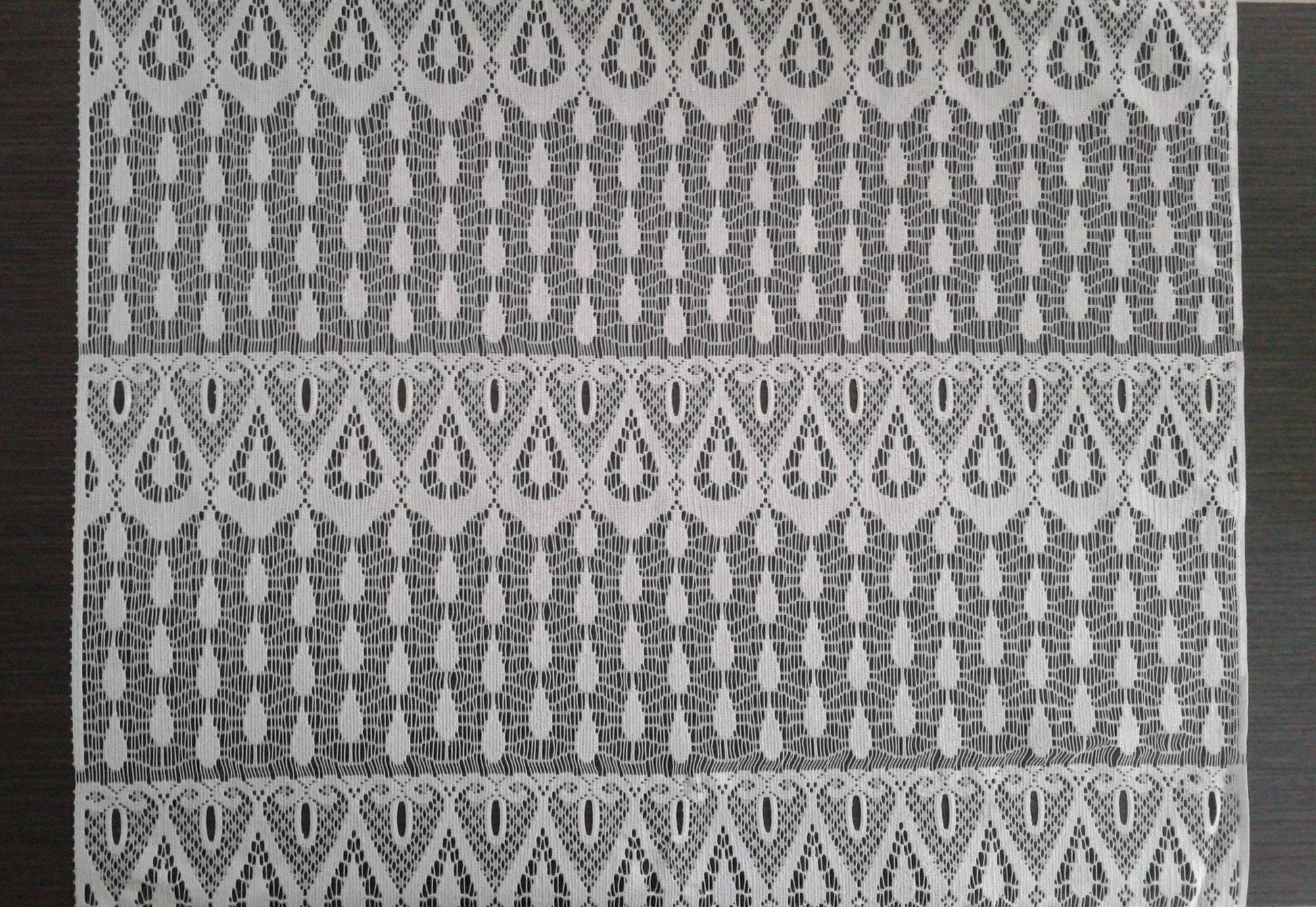 Tenda privacy bianca con motivo Gouttes