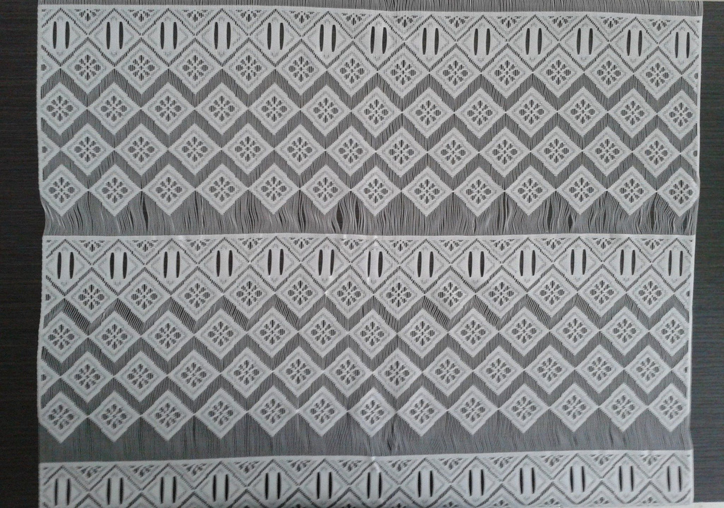 Tenda privacy con motivo Linae bianco