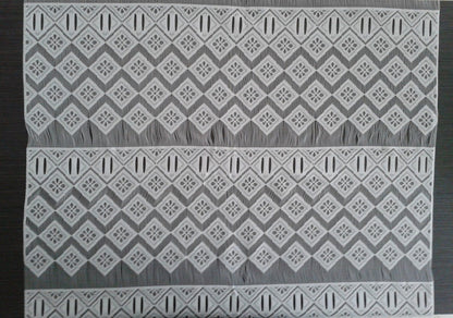 Tenda privacy con motivo Linae bianco