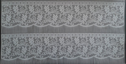 Tenda velata bianca con motivo arabesco