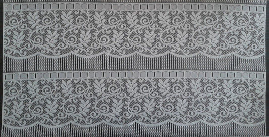 Tenda velata bianca con motivo arabesco