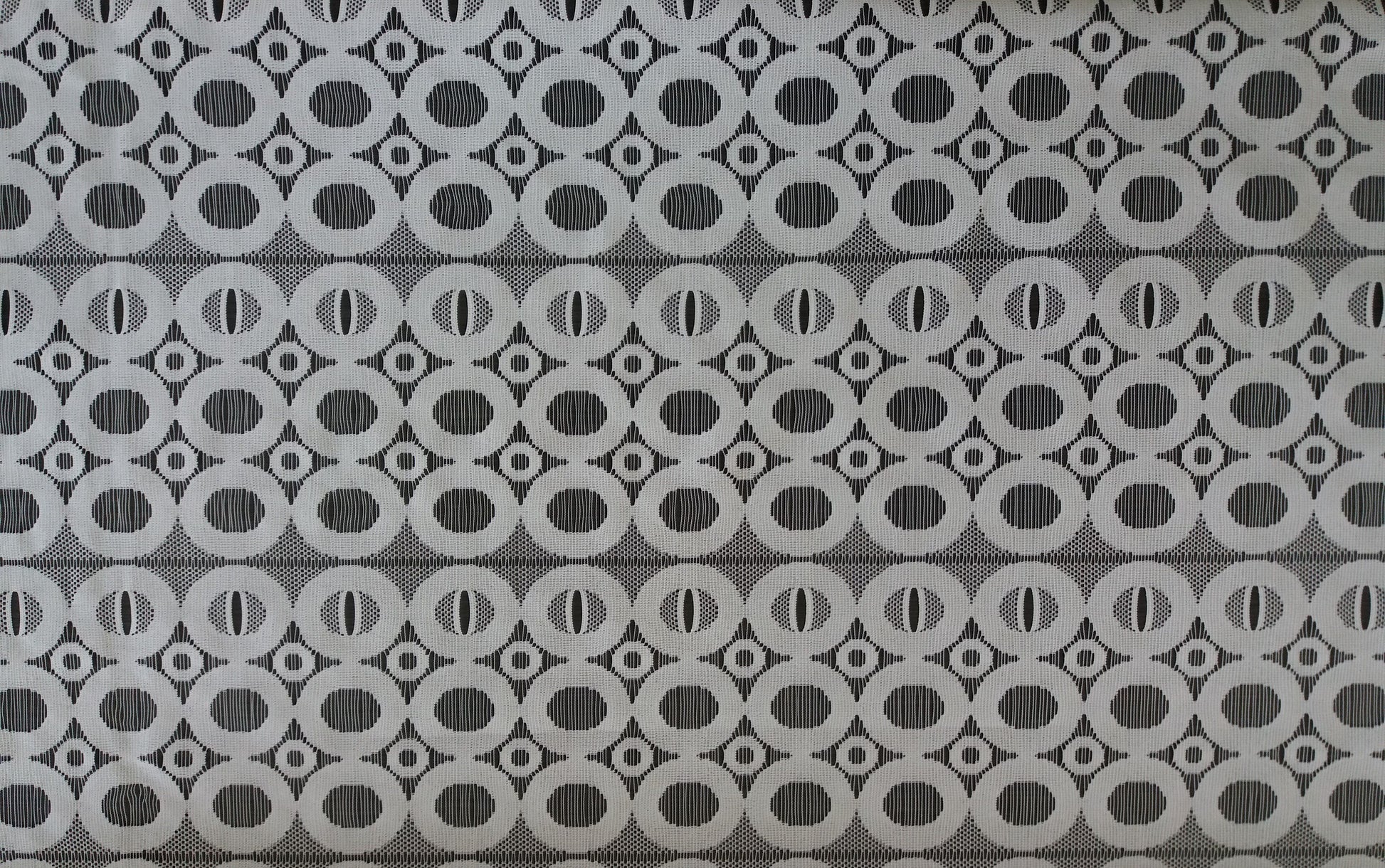 Tenda velata bianca con motivo a cerchi - zoom