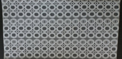 Tenda velata bianca con motivo a cerchi