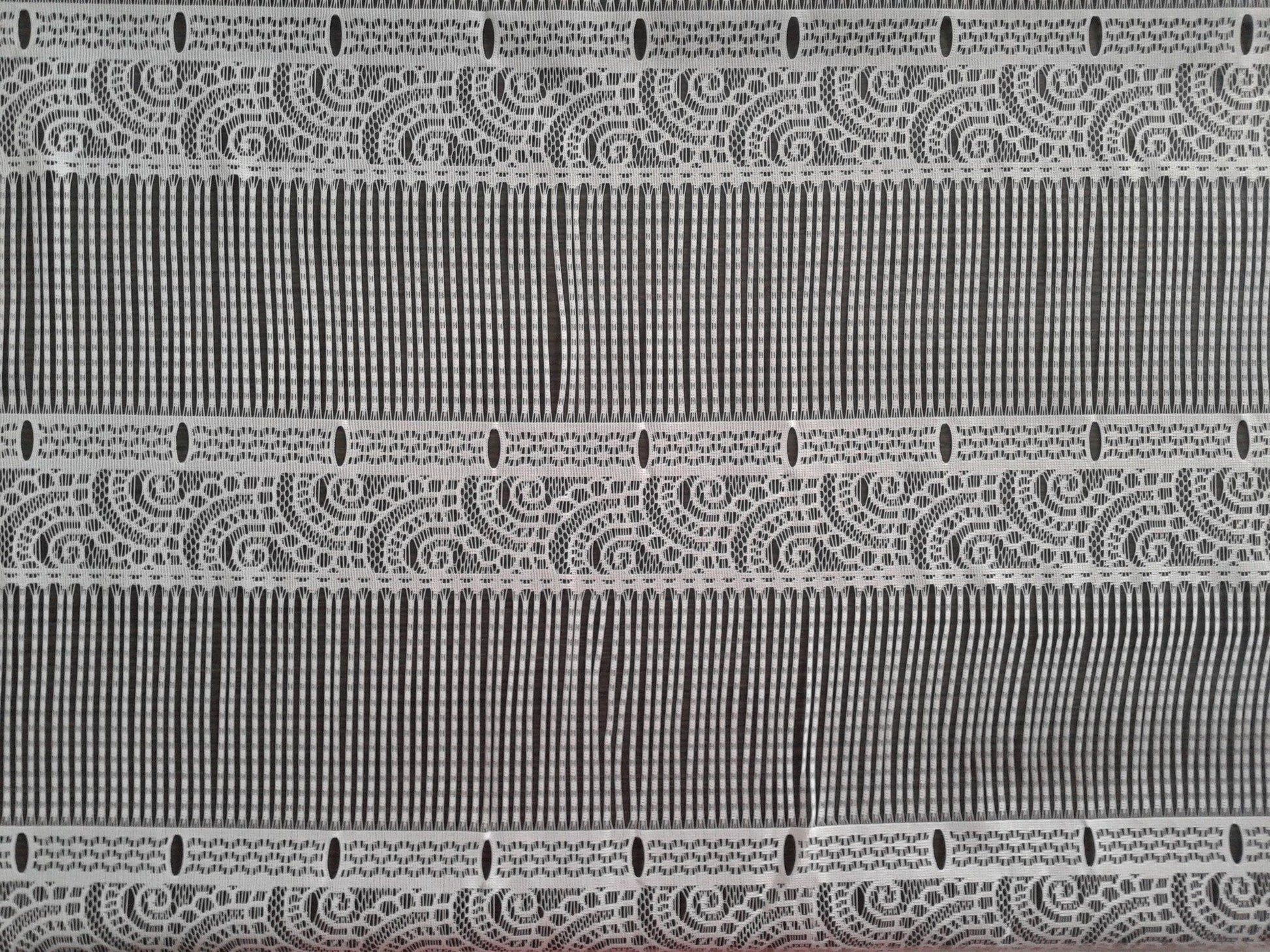 Tenda velata bianca con motivo a conchiglia (Zoom)