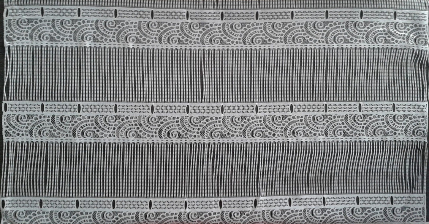 Tenda velata bianca con motivo a conchiglia