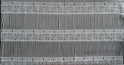 Tenda velata bianca con motivo a conchiglia