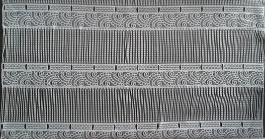 Tenda velata bianca con motivo a conchiglia