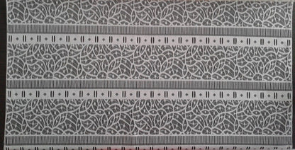 Tenda velata bianca con motivo geometrico