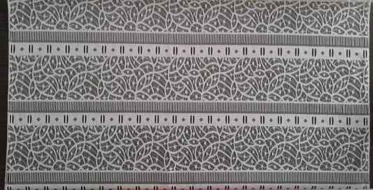 Tenda velata bianca con motivo geometrico