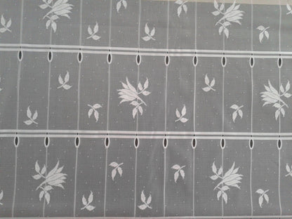 Tenda velata bianca con motivo Lys (Zoom)