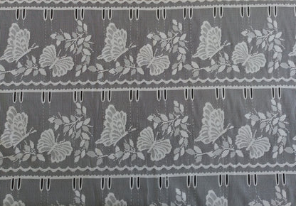 Tenda velata bianca con motivo Papillone (Zoom)