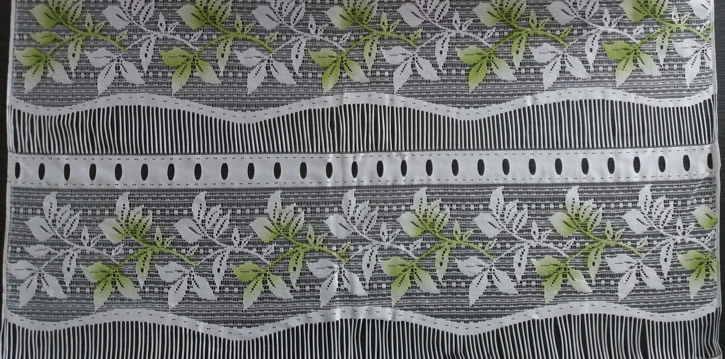 Tenda velata con motivo a foglie colorate