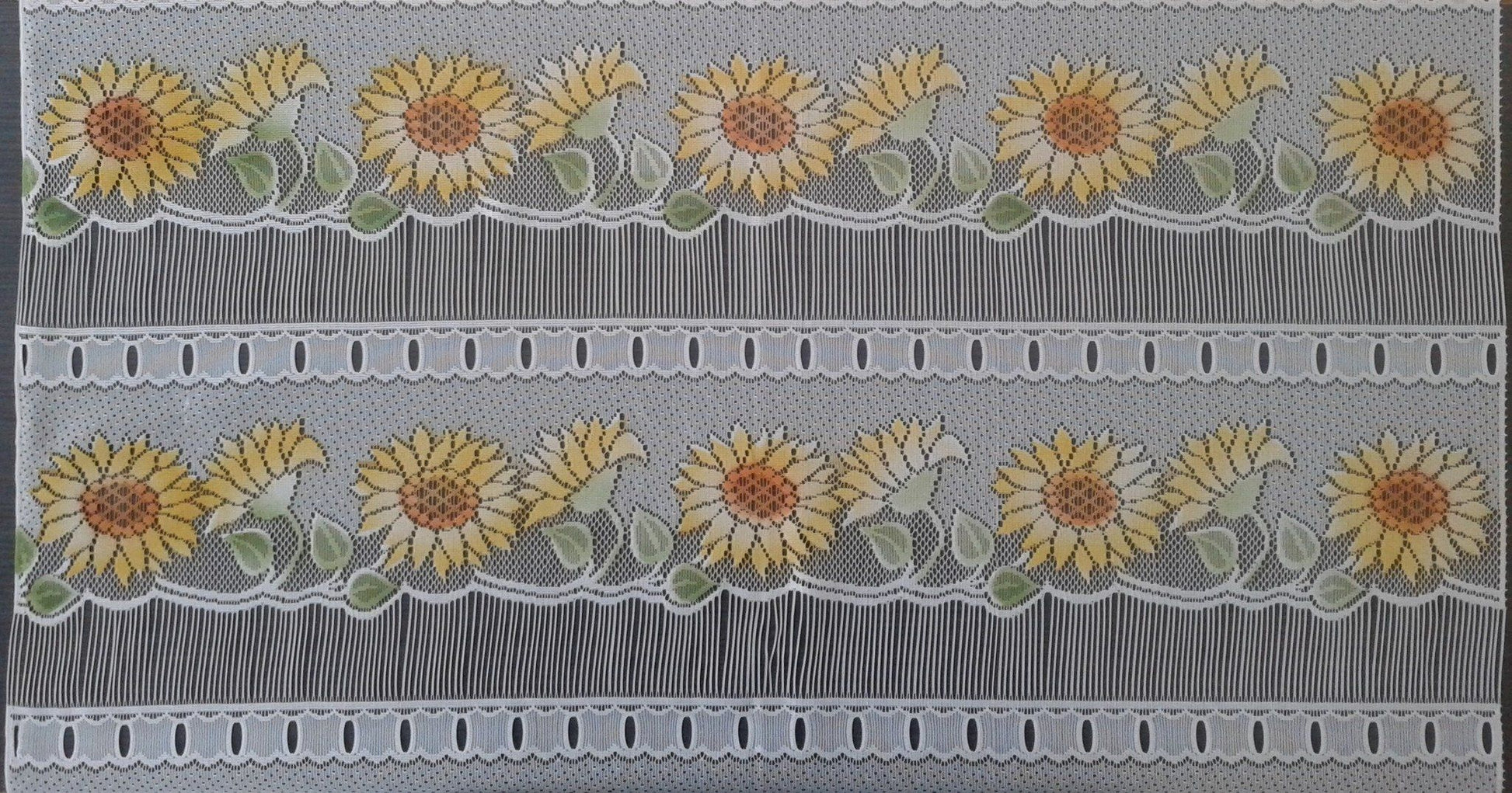 Tenda velata colorata con motivo a girasole